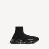 Women’s speed 2.0 full clear sole recycled knit sneaker in black