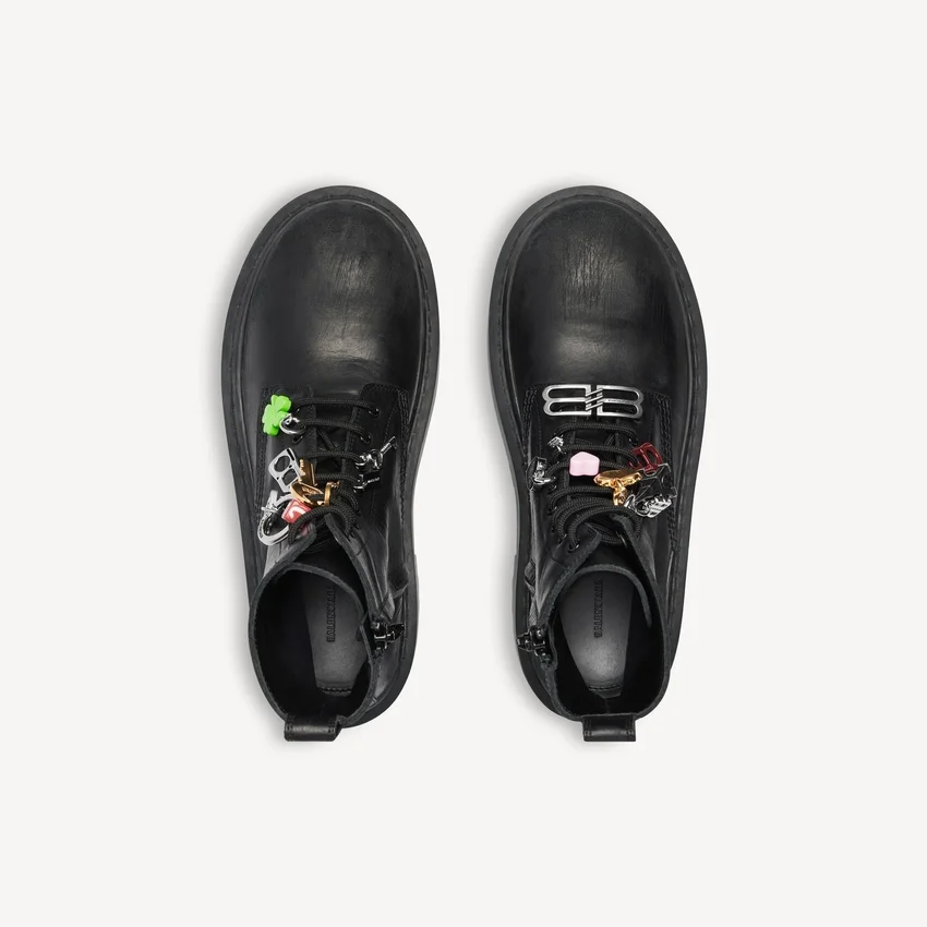 Women’s strike platform bootie with charms in black/multicolor Women’s strike platform bootie with charms in black/multicolor