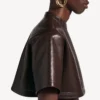 Women’s super cropped top in brown
