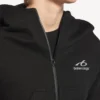 Women’s techwear cocoon hoodie in black