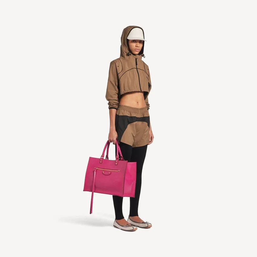 Women’s techwear cropped jacket in camel Women’s techwear cropped jacket in camel
