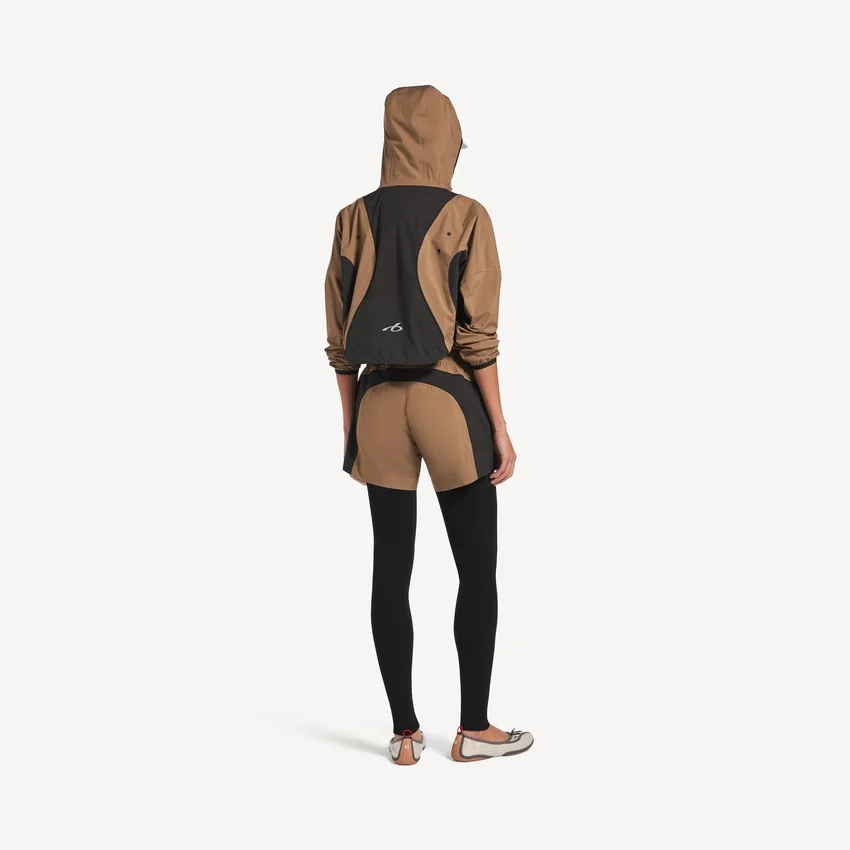 Women’s techwear cropped jacket in camel Women’s techwear cropped jacket in camel