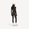 Women’s techwear fitted long sleeve top in khaki brown/neon pink Women’s techwear fitted long sleeve top in khaki brown/neon pink