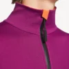 Women’s techwear short long sleeve bodysuit in violet/orange