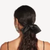 Women’s toque hair bow in black