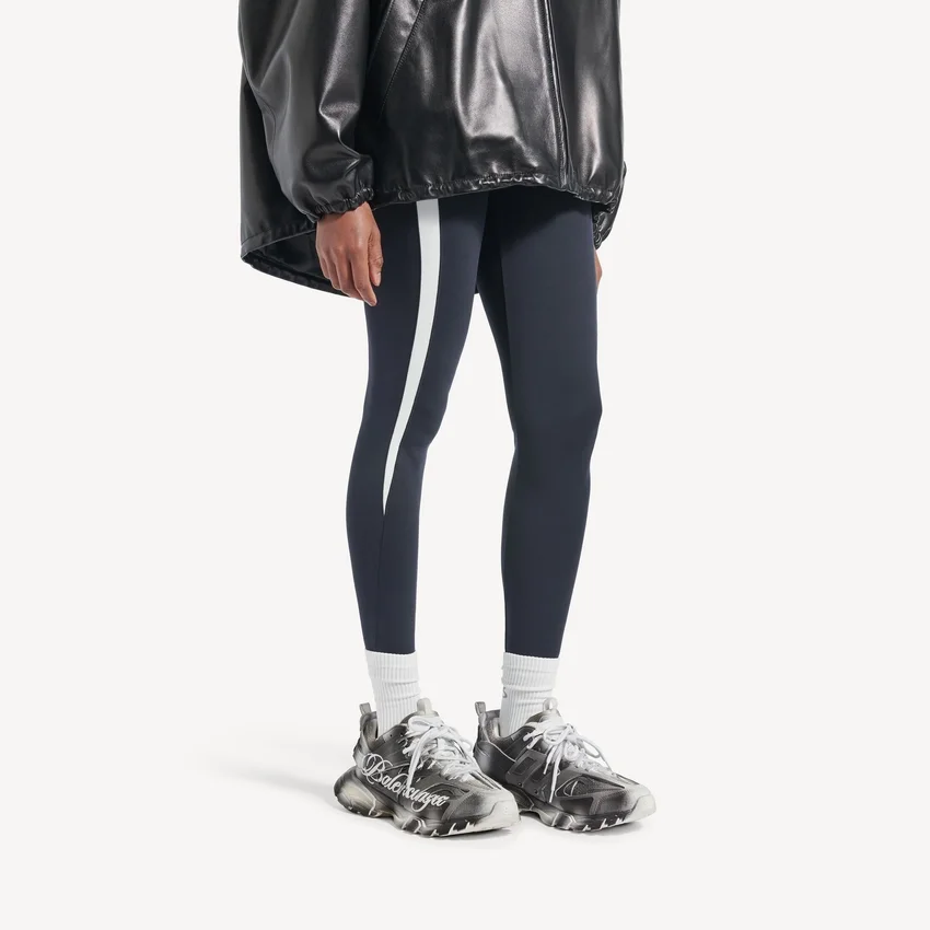 Women’s track stencil logo sneaker in black/white Women’s track stencil logo sneaker in black/white
