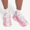 Women’s track stencil logo sneaker in pink/white Women’s track stencil logo sneaker in pink/white