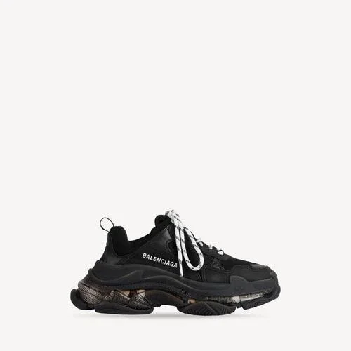 Women’s triple s clear sole sneaker in black Women’s triple s clear sole sneaker in black