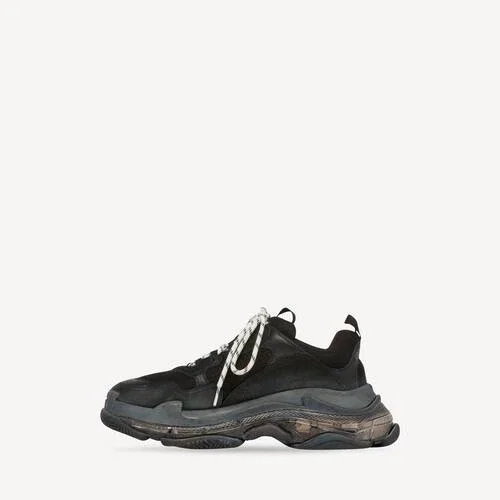 Women’s triple s clear sole sneaker in black Women’s triple s clear sole sneaker in black